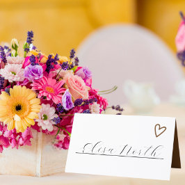 Niets Fancy Gewoon Liefde Groovy 70s Retro Bruilof Plaatskaartje