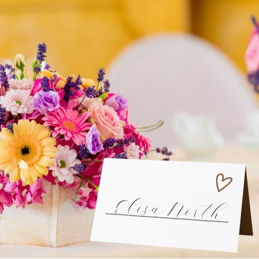 Niets Fancy Gewoon Liefde Groovy 70s Retro Bruilof Plaatskaartje