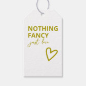 Niets Fancy Gewoon Liefde Groovy Groen Bruiloft Cadeaulabel (Voorkant)