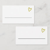 Niets Fancy Gewoon Liefde Groovy Groen Bruiloft Plaatskaartje (Voorkant / Achterkant)