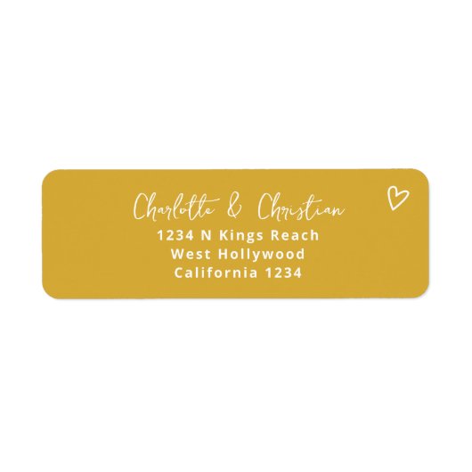 Niets Fancy Gewoon Liefde Groovy Retro 70s Bruilof Etiket (Voorkant)