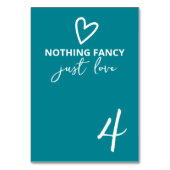 Niets Fancy Gewoon Liefde Groovy Retro 70s Bruilof Kaart (Achterkant)