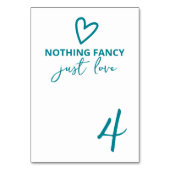 Niets Fancy Gewoon Liefde Groovy Retro 70s Bruilof Kaart (Voorkant)