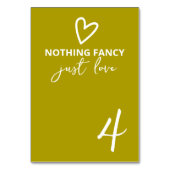 Niets Fancy Gewoon Liefde Groovy Retro 70s Bruilof Kaart (Achterkant)