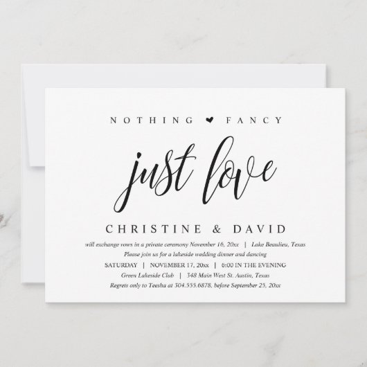 Niets fancy, gewoon liefde, Happily Ever After Fee Kaart (Voorkant)