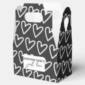 Niets Fancy Gewoon Liefde Hart Patroon Bruiloft Bedankdoosjes (Geopend)