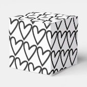 Niets Fancy Gewoon Liefde Hart Patroon Bruiloft Bedankdoosjes (Achterkant)