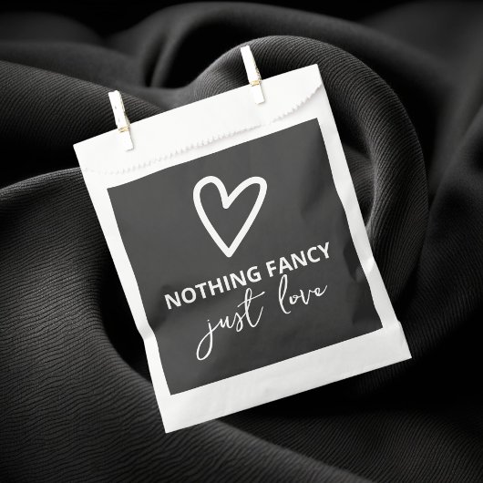 Niets Fancy Gewoon Liefde Hart Patroon Bruiloft Bedankzakje