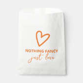 Niets Fancy Gewoon Liefde Hart Retro Bruiloft Bedankzakje (Voorkant)