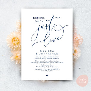 Niets Fancy, gewoon liefde, huwelijksreceptie Kaart