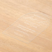 Niets Fancy gewoon liefde intieme bruiloft Acryl Uitnodigingen (Laagn)