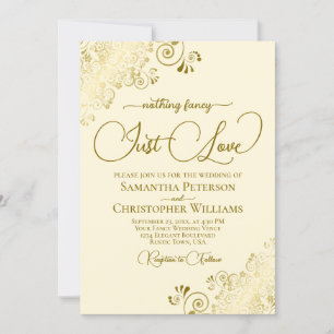 Niets Fancy Gewoon Liefde Lacy Gold & Cream Bruilo Kaart