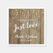 Niets Fancy Gewoon Liefde Land Glam Bruiloft Servet (Voorkant)