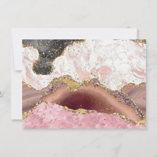 Niets Fancy gewoon liefde | Luxe agaat marmer Kaart (Achterkant)