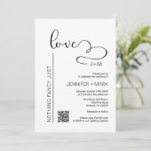 Niets Fancy Gewoon Liefde Minimalistisch Hart + QR Kaart (Staand voorkant)