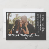 Niets Fancy gewoon liefde minimalistisch Save The Date (Voorkant)