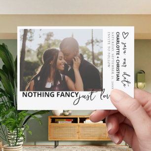 Niets Fancy gewoon liefde minimalistisch Save The Date