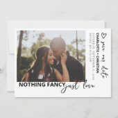 Niets Fancy gewoon liefde minimalistisch Save The Date (Voorkant)