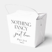 Niets Fancy gewoon liefde minimalistische Casual b Bedankdoosjes (Achterkant)