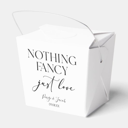 Niets Fancy gewoon liefde minimalistische Casual b Bedankdoosjes (Achterkant)