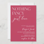 Niets Fancy gewoon liefde minimalistische Casual b Kaart (Voorkant)