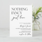 Niets Fancy gewoon liefde minimalistische Casual b Kaart (Staand voorkant)