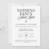 Niets Fancy gewoon liefde minimalistische Casual b Kaart (Voorkant)