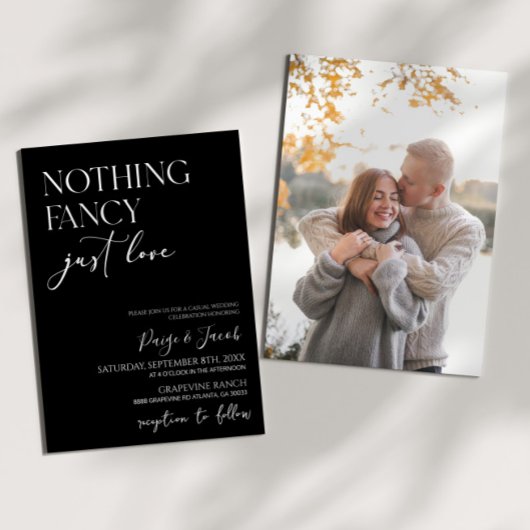 Niets Fancy gewoon liefde minimalistische Casual b Kaart