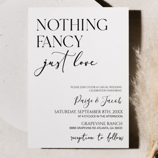 Niets Fancy gewoon liefde minimalistische Casual b Kaart