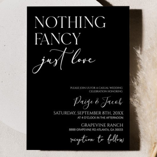 Niets Fancy gewoon liefde minimalistische Casual b Kaart