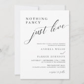 Niets Fancy gewoon liefde minimalistische Casual b Kaart (Voorkant)