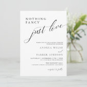 Niets Fancy gewoon liefde minimalistische Casual b Kaart (Staand voorkant)