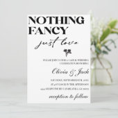 Niets Fancy gewoon liefde minimalistische Casual b Kaart (Staand voorkant)