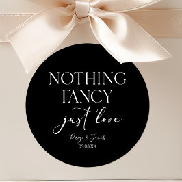 Niets Fancy gewoon liefde minimalistische Casual b Ronde Sticker