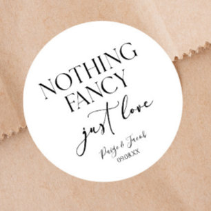Niets Fancy gewoon liefde minimalistische Casual b Ronde Sticker