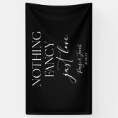 Niets Fancy gewoon liefde minimalistische Casual b Spandoek (Verticaal)