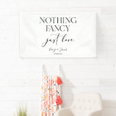 Niets Fancy gewoon liefde minimalistische Casual b Spandoek (Insitu)