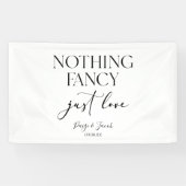 Niets Fancy gewoon liefde minimalistische Casual b Spandoek (Horizontaal)