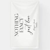 Niets Fancy gewoon liefde minimalistische Casual b Spandoek (Verticaal)