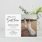 "Niets fancy gewoon liefde", Modern Minimalist Fot Aankondiging (Staand voorkant)