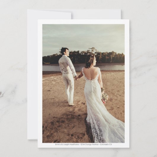 "Niets fancy gewoon liefde", Modern Minimalist Fot Aankondiging (Achterkant)