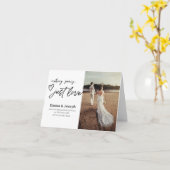 "Niets fancy gewoon liefde", Modern Minimalist Fot Kaart (Gele Bloem)