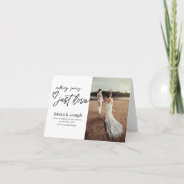 "Niets fancy gewoon liefde", Modern Minimalist Fot Kaart