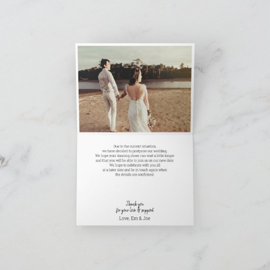 "Niets fancy gewoon liefde", Modern Minimalist Fot Kaart (Binnen)