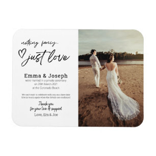 "Niets fancy gewoon liefde", Modern Minimalist Fot Magneet