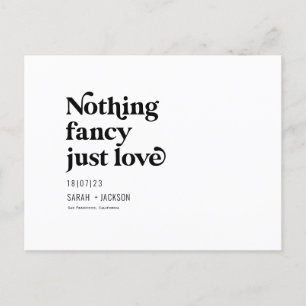 Niets fancy gewoon liefde, Modern redt de date Ann Aankondigingskaart