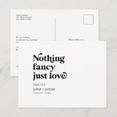 Niets fancy gewoon liefde, Modern redt de date Ann Aankondigingskaart (Voorkant / Achterkant)