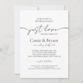 Niets Fancy Gewoon Liefde Modern Script Wedding Kaart (Voorkant)
