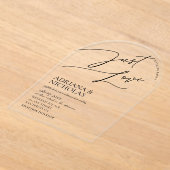 Niets Fancy gewoon liefde moderne bruiloft Acryl Uitnodigingen (Laagn)