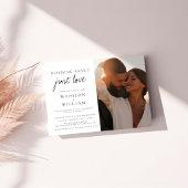 Niets Fancy gewoon liefde moderne foto bruiloft Kaart